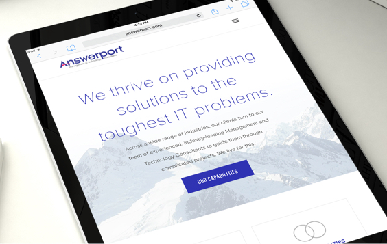 The website redesign for Answerport