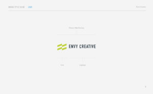 Envy Brand Style Guide Page 3