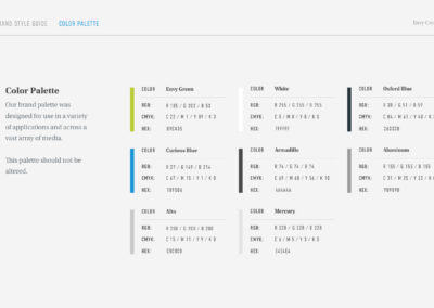 Envy Brand Style Guide Page 4